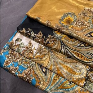 Silky bandana scarves